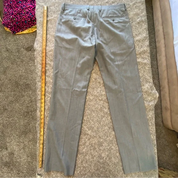 Banana Republic Tailored Slim Fit Gray Wool Pants Men’s 33x34 - Picture 13 of 13